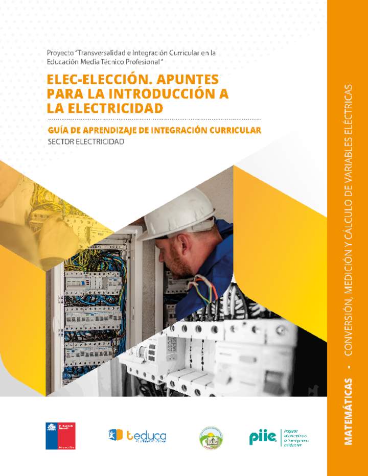 Conversión, medición y cálculo de variables eléctricas Imagen portada