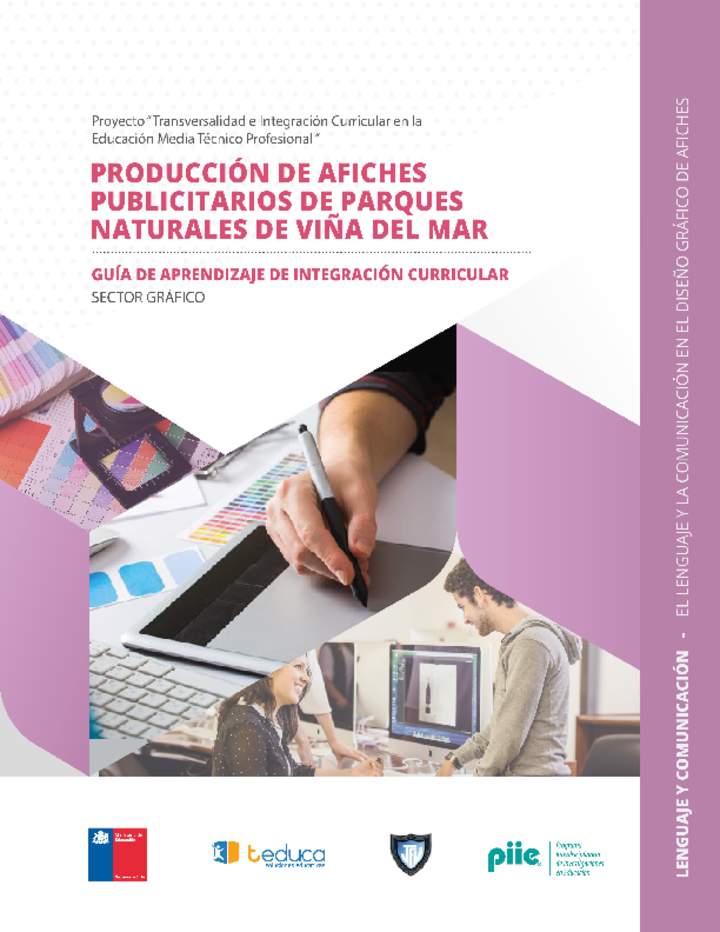 Guía de integración curricular "El lenguaje y la comunicación en el diseño gráfico de afiches" Imagen portada