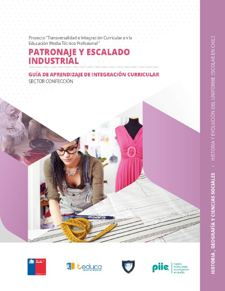 Guía de integración curricular "Historia y evolución del uniforme escolar en Chile" Imagen portada
