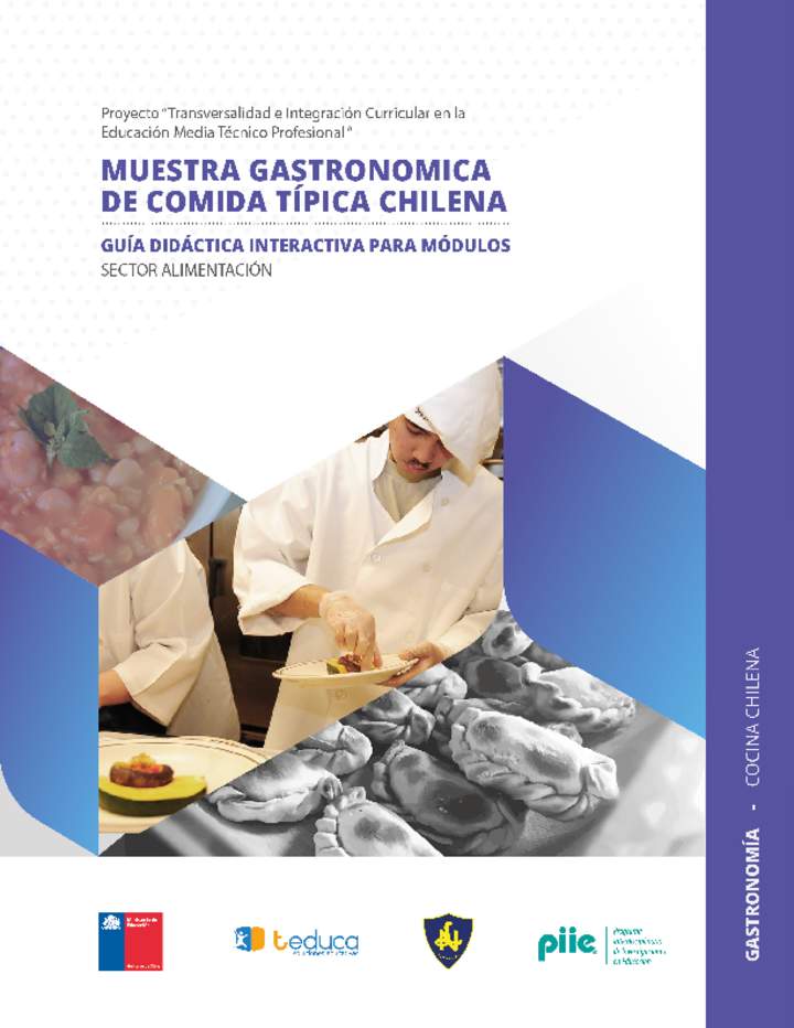 Guía didáctica del módulo "Muestra gastronómica de comida típica chilena" Imagen portada