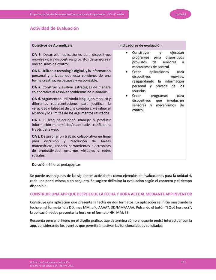 Actividad de evaluación Unidad 4 Imagen portada