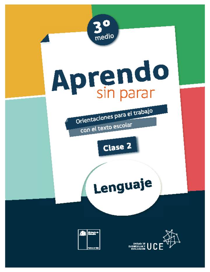 Lengua y literatura 3° medio Unidad 1: Clase N° 2 Imagen portada