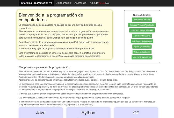 Tutoriales programación Ya Imagen portada
