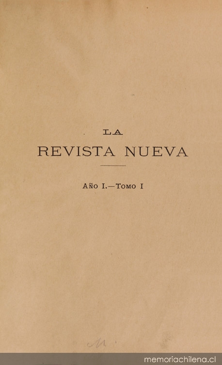 La Revista Nueva (1900-1903) Imagen portada