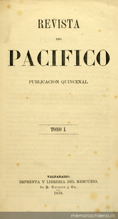 Revista del Pacífico (1858-1861) Imagen portada