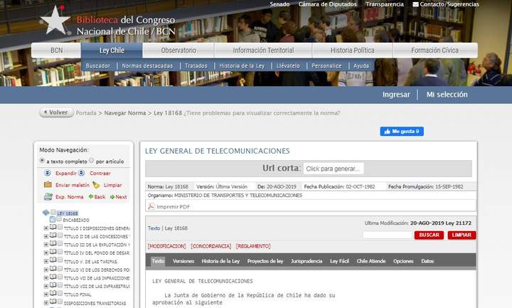 Ley de telecomunicaciones Imagen portada