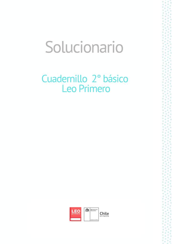 Solucionario Lenguaje y comunicación 2° básico Unidad 1 Semana 6 Imagen portada