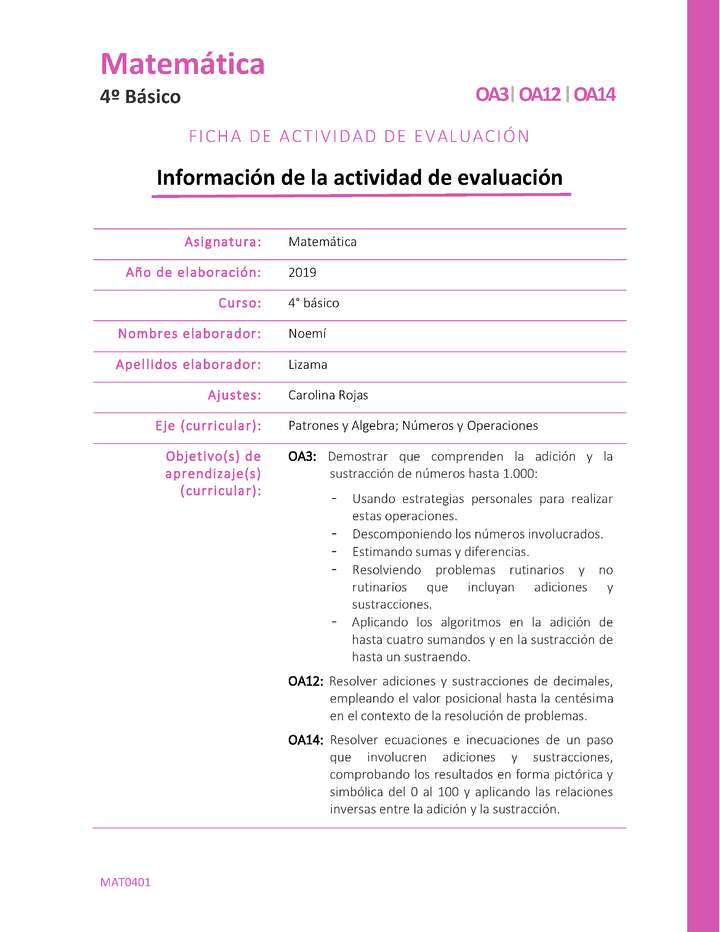 Evaluación formativa: Resolvamos ecuaciones Imagen portada
