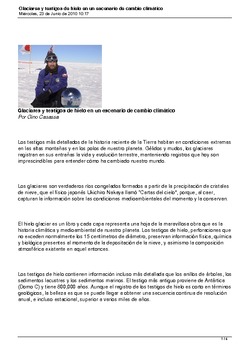 Glaciares y cambio climático Imagen portada