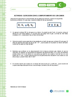 Ejercicios con el comportamiento de los gases Imagen portada