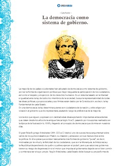 La Democracia como sistema de gobierno Imagen portada