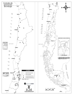 Mapa generación energía en Chile Imagen portada