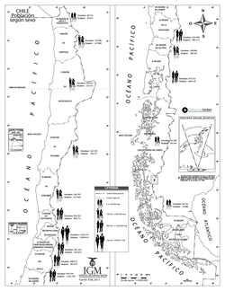 Mapa población de Chile según sexo Imagen portada
