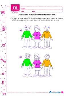 Comparar números menores a 100 b Imagen portada