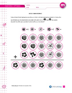 Juego: suma floral 2 Imagen portada