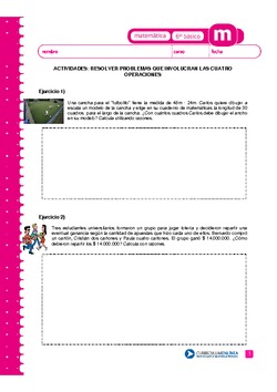 Resolver problemas que involucran las cuatro operaciones Imagen portada