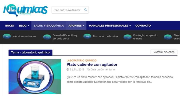 Instrumental de laboratorio químico Imagen portada