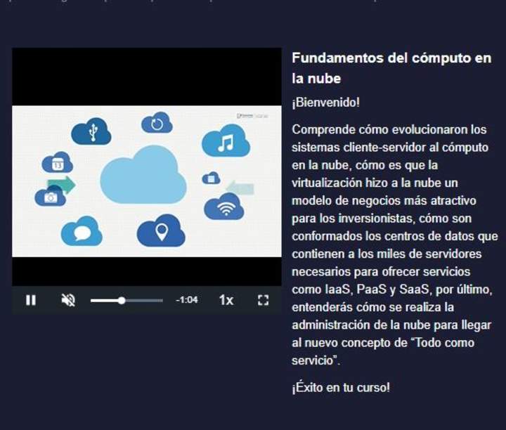 Curso: Fundamentos de cómputo Cloud Imagen portada