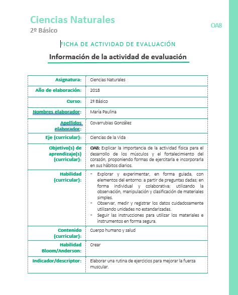 Evaluación formativa: Beneficios de la actividad física Imagen portada