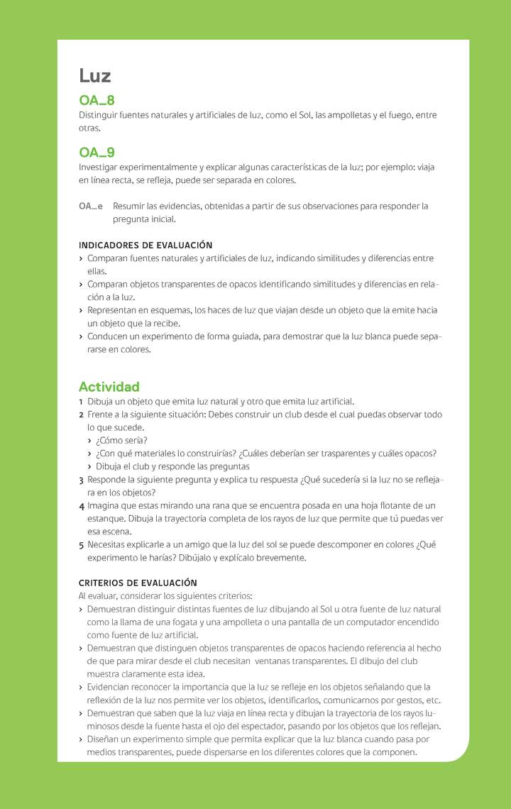 Evaluación Programa - OA08 - OA09 - Luz Imagen portada