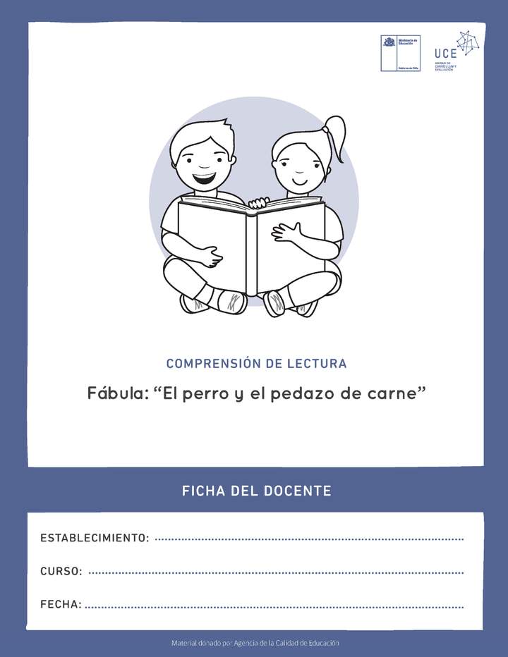 Evaluación Formativa: Fábula - Lectura Imagen portada