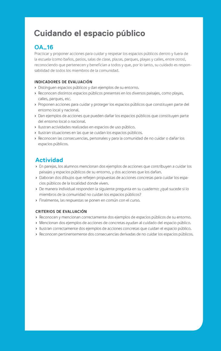 Evaluación Programa - OA16 - Cuidando el espacio público Imagen portada