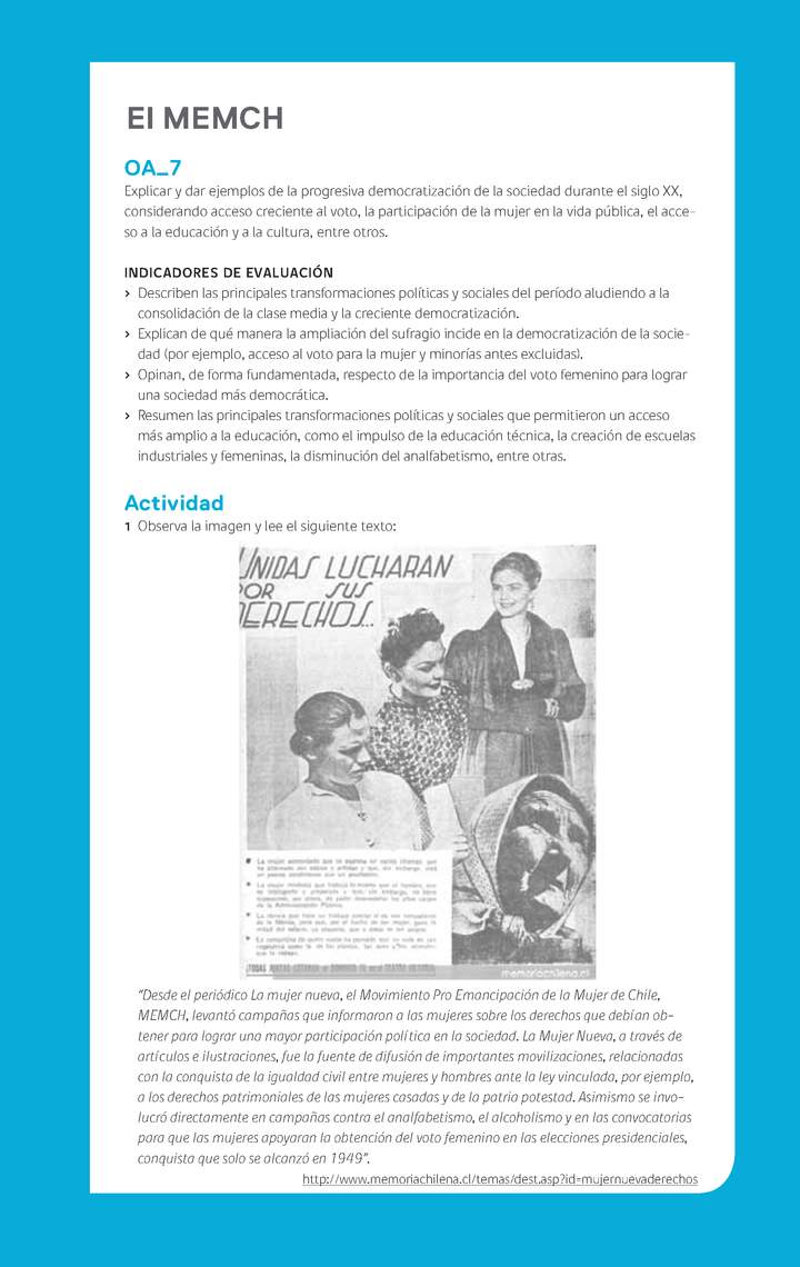 Evaluación Programa - OA07 - El MEMCH Imagen portada