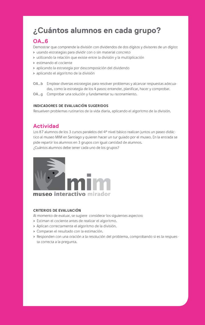 Evaluación Programas - MA04 OA06 - U1 - ¿Cuántos alumnos en cada grupo? Imagen portada
