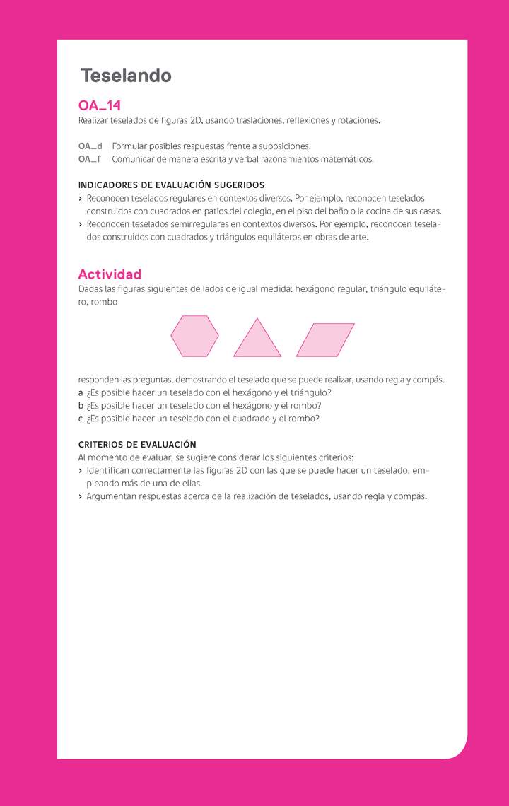 Evaluación Programas - MA06 OA14 - U3 - Teselando Imagen portada