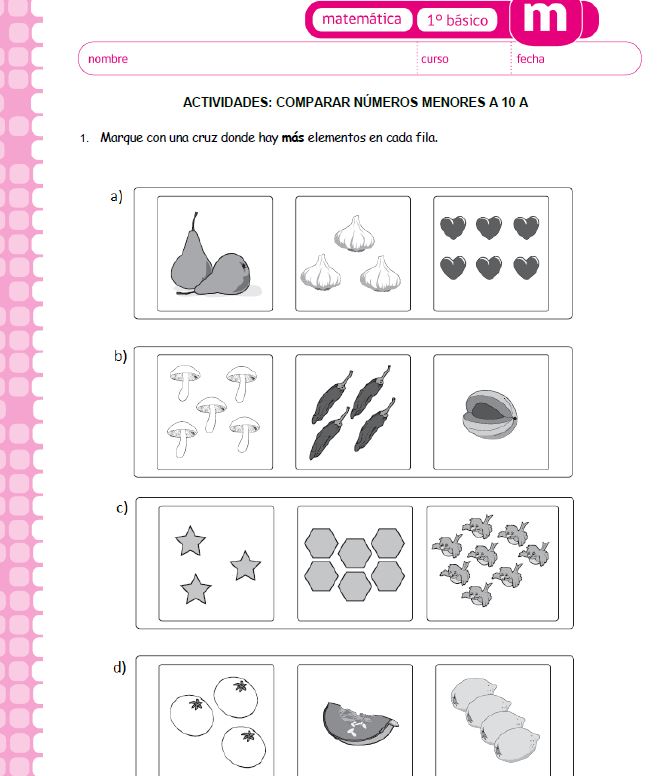 Comparar numeros menores a 10 (I) Imagen portada