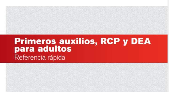 Cruz roja americana. Primeros auxilios, RPC y DEA para adultos, referencia rápida Imagen portada