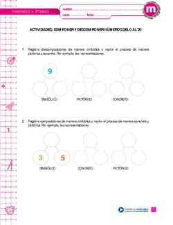 Componer y descomponer números del 0 al 20 Imagen portada