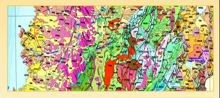 Mapa geológico de Chile, IGM. Imagen portada