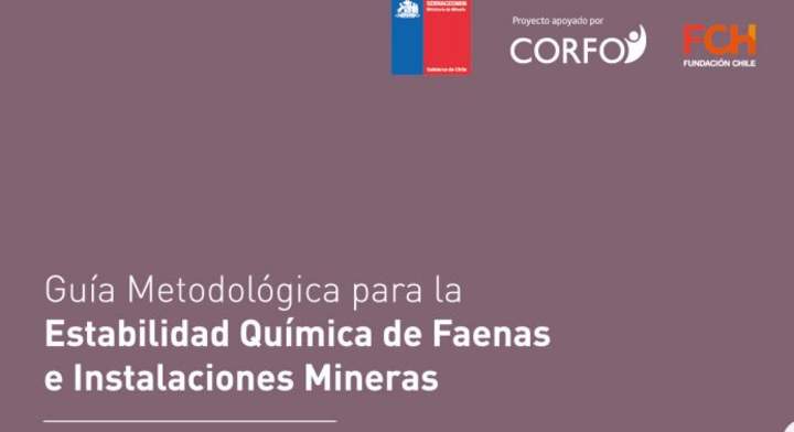 Guía metodológica para la estabilidad química de faenas e instalaciones mineras, SERNAGEOMIN. Imagen portada