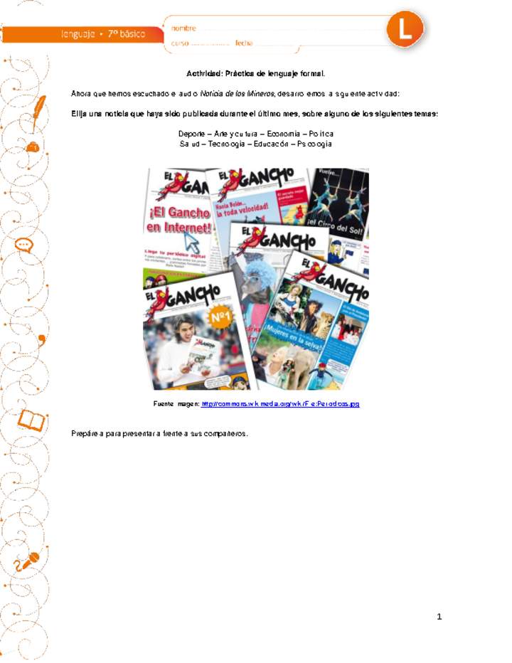 Práctica de lenguaje formal Imagen portada