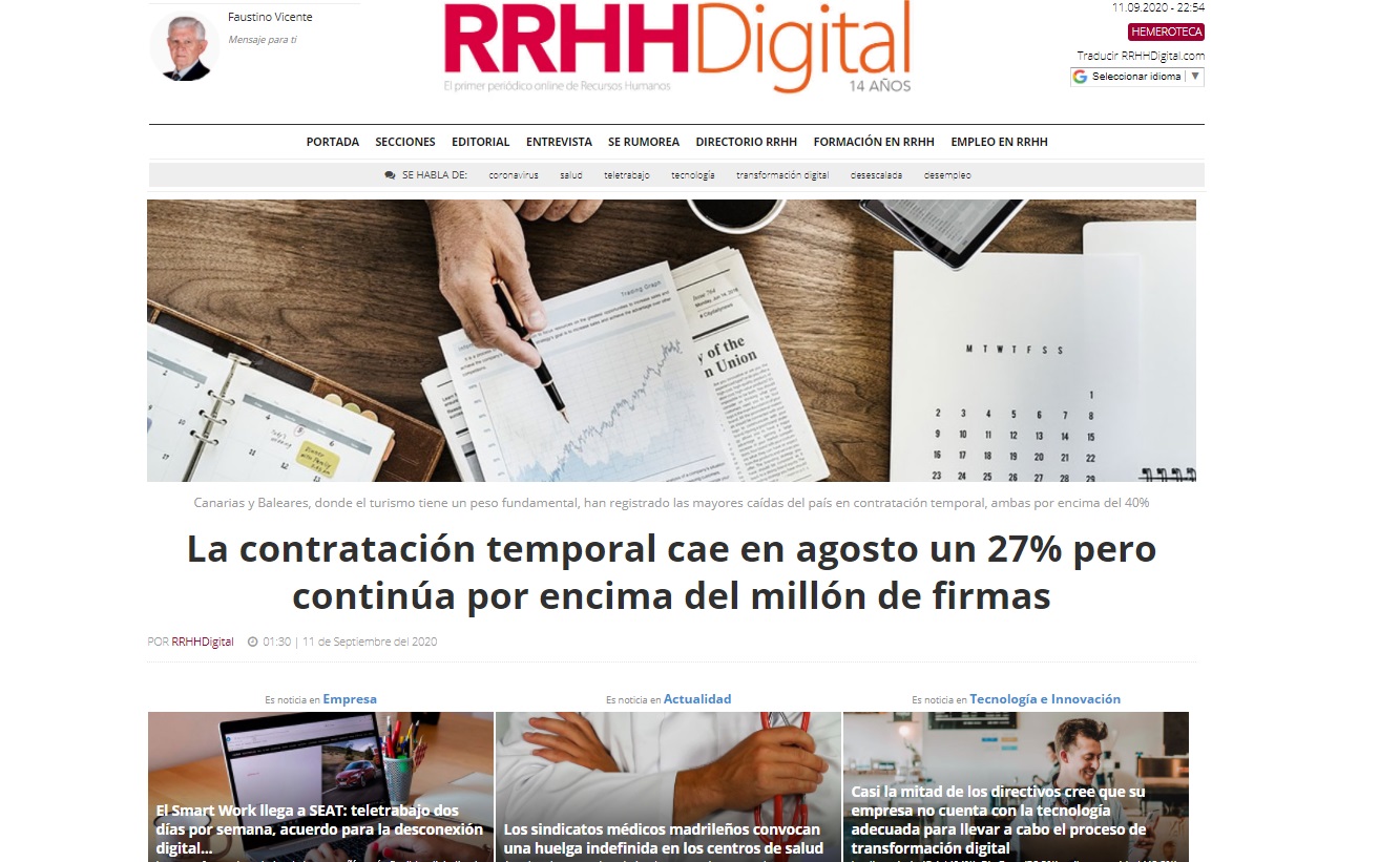 Recursos Humanos digital Imagen portada