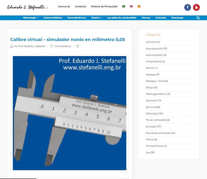 Simulador de calibre en milímetros Imagen portada
