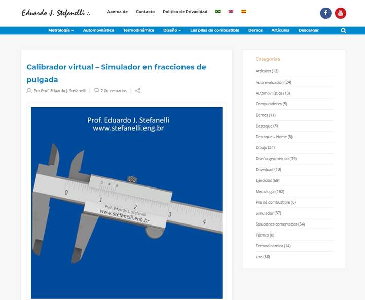 Simulador de calibre en pulgadas Imagen portada