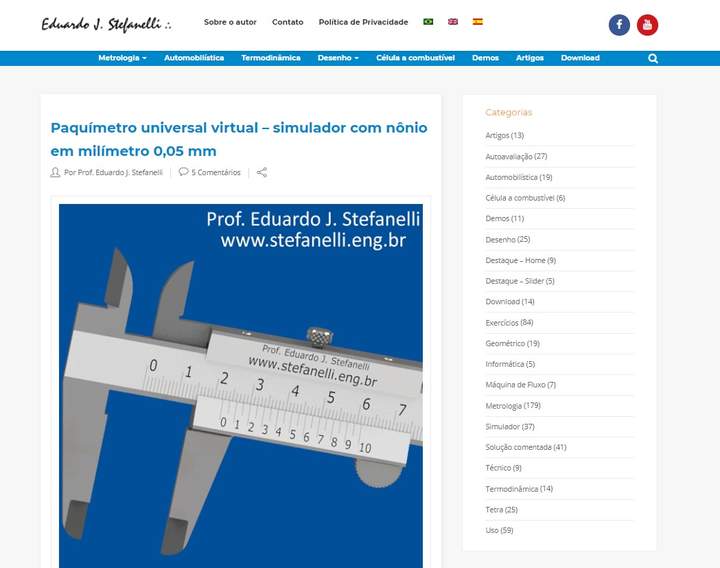 Simulador Paquimetro en milímetro Imagen portada