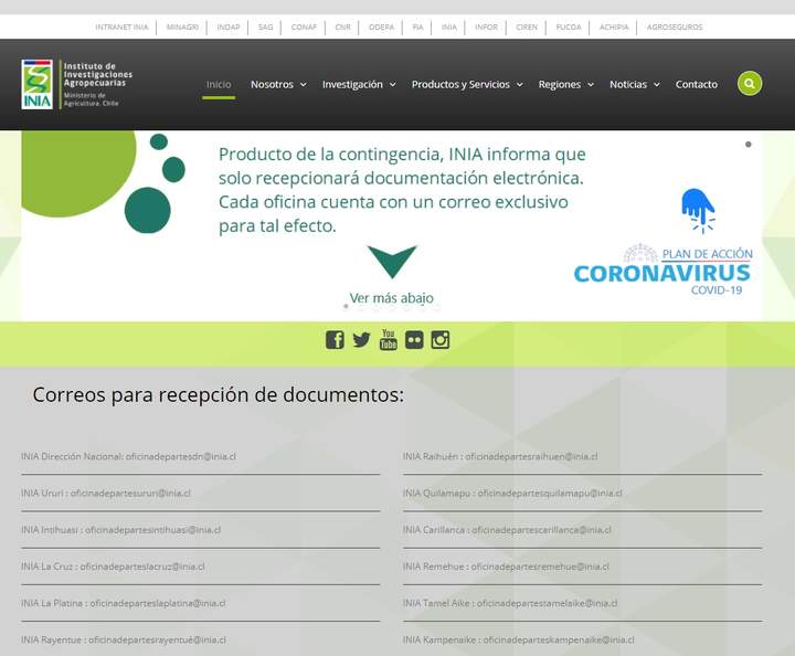 Instituto de investigaciones agropecuaria Imagen portada