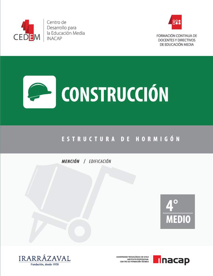 CEDEM INACAP. Texto de apoyo al módulo "Estructura de hormigón" de la especialidad Construcción Imagen portada