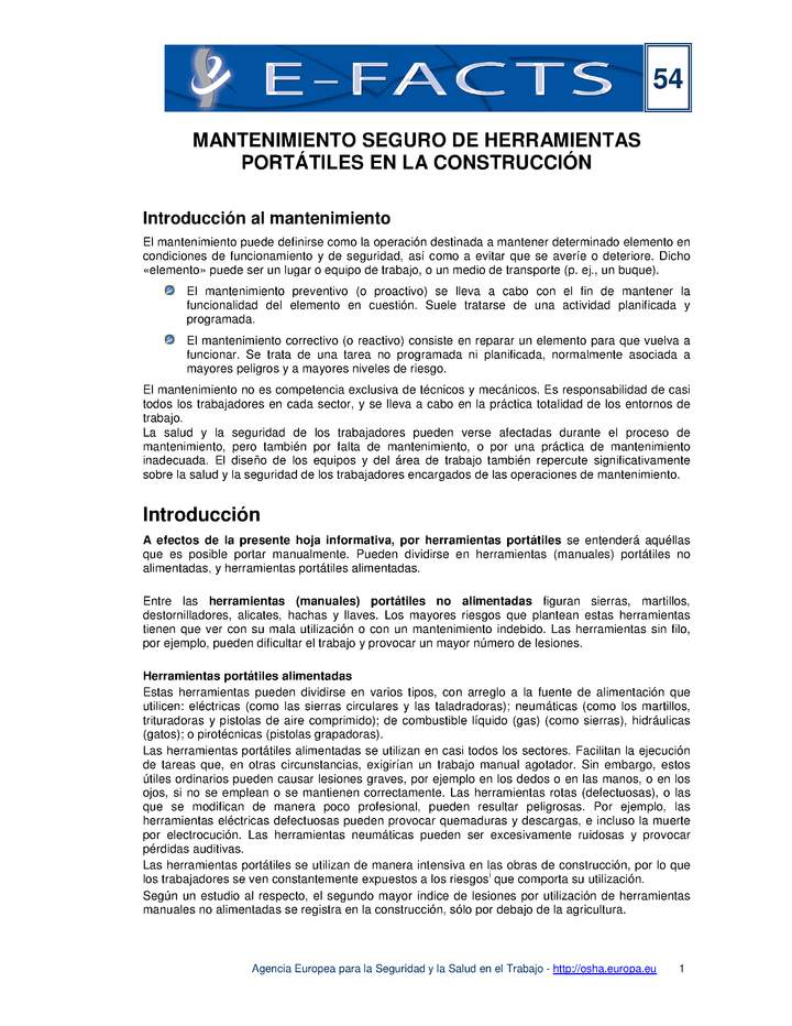Mantenimiento seguro de herramientas portátiles en la construcción Imagen portada