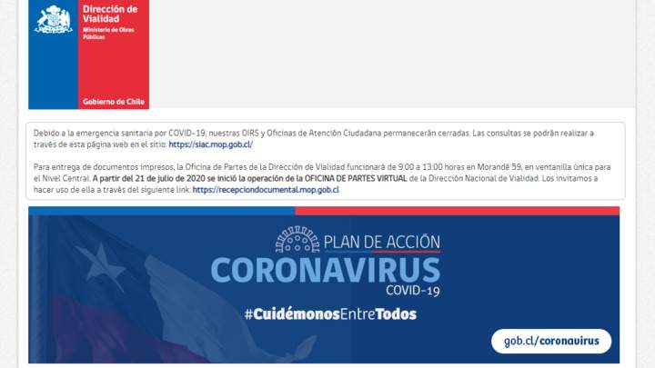 Ministerio de Obras Públicas, Dirección de Vialidad. Imagen portada