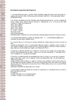 Actividades sugeridas Unidad 2 Imagen portada