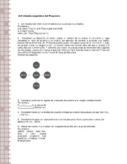 Actividades sugeridas Unidad 1 Imagen portada