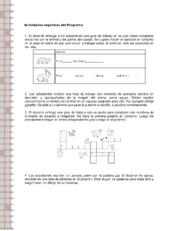 Actividades sugeridas Unidad 2 Imagen portada