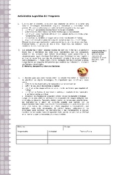 Actividades sugeridas Unidad 2 Imagen portada