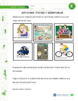 Actividades sedentarias y físicas Imagen portada