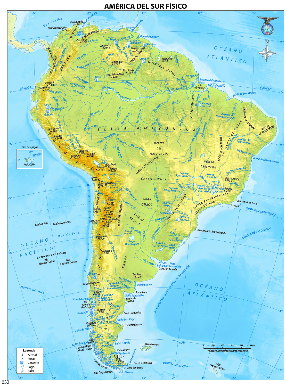 Mapa político de América del sur Imagen portada