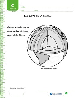 Colorea las capas de la tierra Imagen portada